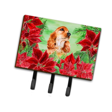 Jensendistributionservices Cocker Spaniel Poinsettas Leash or Key Holder MI1710122